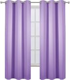 LEMOMO Blackout Curtains 38 x 84 inch/Lavender Curtains Set of 2 Panels/Thermal Insulated Room Darkening Bedroom Curtains