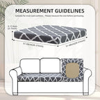 8Pcs Stretch Patio Cushion Covers,Outdoor Couch Covers Replacement,Outdoor Couch & Sofa Slipcovers,for Patio Furniture Cushion Covers,Washable Reusable Furniture Protector (BTC02-Gray,Cover Only)