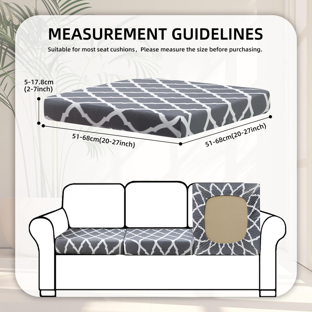 8 Piece Outdoor Cushion Covers, Patio Sofa Cushion Covers, Stretch Fit