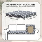 8 Piece Outdoor Cushion Covers, Patio Sofa Cushion Covers, Stretch Fit