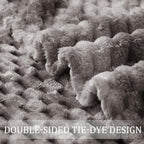 Exclusivo Mezcla 3D Fleece Twin Size Blanket for Bed, Tie-dye Grey