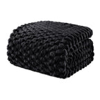 Exclusivo Mezcla 3D Fleece King Size Blanket for Bed, Burnt Orange