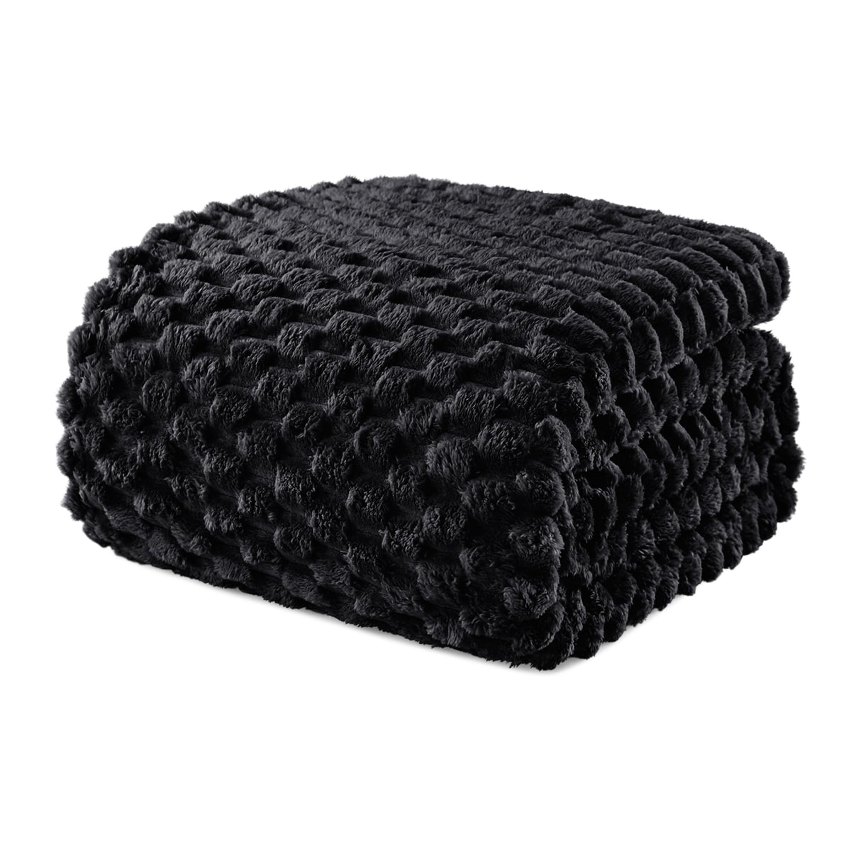 Exclusivo Mezcla 3D Fleece King Size Blanket for Bed, Burnt Orange