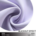 Yakamok Blackout Curtains 38x45 inch Lilac Thermal Drapes-Bedroom