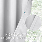 BGment Room Darkening Curtains 63 Inches Long - Grommet Thermal Insulated Drapes Window Treatment Curtains for Bedroom, 2 Panels, 42 x 63 Inch, Greyish White