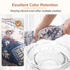 OPPODREAM Soft Area Rugs 6x9, Persian-Inspired Washable Rug, Blue & Red