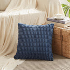 Fancy Homi 4 Packs Decorative Throw Pillow Covers for Living Room Couch Bed, Modern Farmhouse Boho Home Décor Accent Cushion Case, 22" x 22", Dusty Blue
