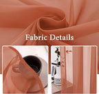 MIULEE 2 Panels Solid Color Sheer Window Curtains Elegant Window Voile Fall Panels/Drapes/Treatment for Bedroom Living Room (54X108 Inches Burnt Orange)