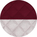 PureFit Reversible Quilted Sofa Cover, Water Resistant Slipcover Furniture Protector, Washable Couch Cover with Non Slip and Elastic Straps for Kids, Pets (Oversized Sofa, Red/Ivory)