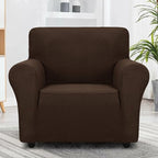ZNSAYOTX Super Stretch Chair Slipcover Universal Sofa Chair Covers for Living Room Dogs Pet Furniture Protector Spandex Armchair Slipcovers with Anti Slip Foam Sticks (Coffee, Chair)