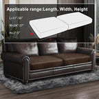 Leather Look Couch Cushion Covers Sofa Seat Slipcovers Sets Couches Furniture Protector for Sectional Armchair Loveseat Pets Kids Stretch Spandex Fabric (2 Cushion Sofa, Brown)