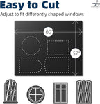 NIGHTON Portable Blackout Curtains 60"×59", Strong Hook and Loop Tape Strips with Adhesive, Cuttable Blackout Window Cover, 100% Black Out Material Blinds for Baby Nursery or Travel - Black Ⅰ