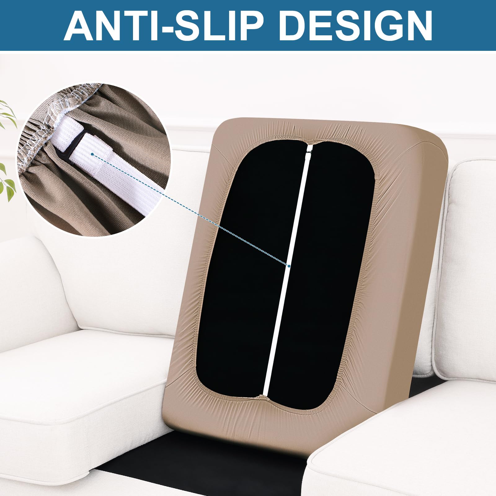 Smiry Couch Cushion Covers, Stretch Couch Covers for Sofa