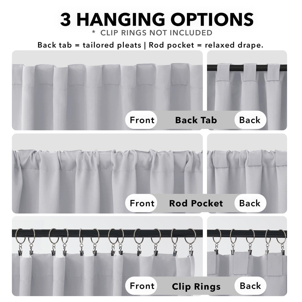 Deconovo Blackout Curtains for Bedroom 108 Inches Long