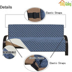 Easy-Going Reversible Couch Cover, Large Futon Sofa, Dark Blue/Ivory
