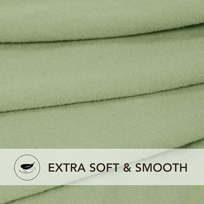 PureFit Stretch Loveseat Covers Fleece Couch Covers for Sofa Sage Green