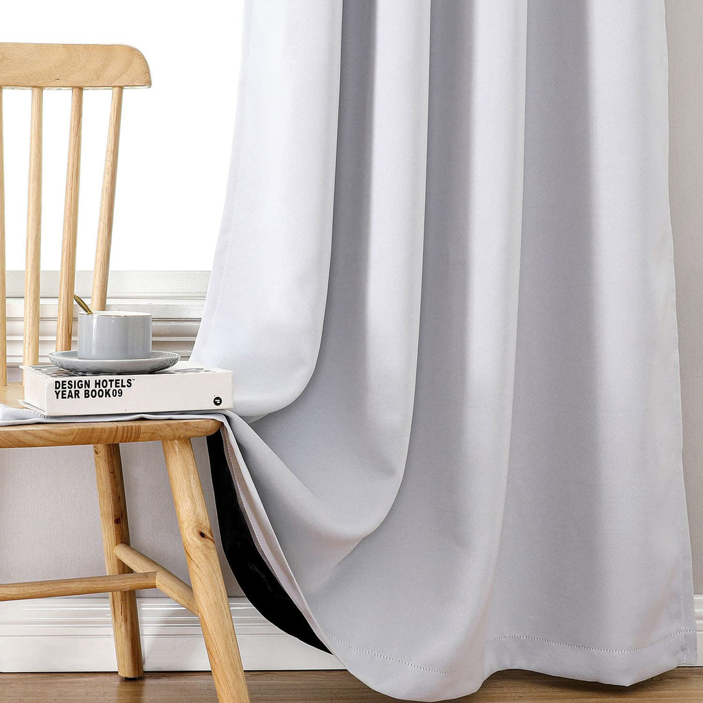 ChrisDowa 100% Blackout Curtains for Bedroom 63 Inches Long 2 Panels Set