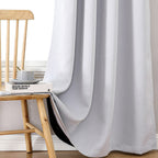 ChrisDowa 100% Blackout Curtains for Bedroom 63 Inches Long 2 Panels Set
