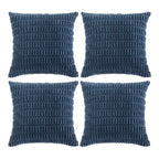 Fancy Homi 4 Packs Decorative Throw Pillow Covers for Living Room Couch Bed, Modern Farmhouse Boho Home Décor Accent Cushion Case, 22" x 22", Dusty Blue