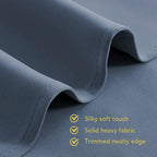 NICETOWN Blackout Draperies 60" W x 84" L Curtains for Kids Room, Window Treatment Thermal Insulated Solid Grommet Blackout Drape Panels for Bedroom (Stone Blue, Set of 2, 60 by 84 inches)