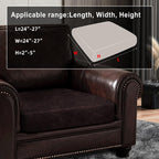 ANARACHON Leather Look Couch Cushion Covers Sofa Seat Slipcovers Sets Couches Furniture Protector for Sectional Armchair Loveseat Pets Kids Stretch Spandex Fabric (1 Cushion Armchair, Chocolate)