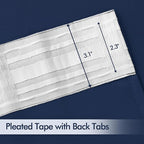 MIULEE Navy Blue Back Tab Blackout Curtains 52x96 Inch Long 2 Panels Set