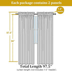 OWENIE Lemon Sheer Curtains for Bedroom Living Room 96 Inches Long 2 Panels Set, Soft Solid Light Filtering Clear Sheer Ceiling to Floor for Large Window, 2Pcs, Each 42" W x 96" L, Lemon