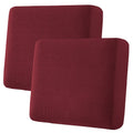 H.VERSAILTEX Super Stretch Individual Seat Cushion Covers Sofa Covers Couch Cushion Covers Slipcover Sets Thick Jacquard Textured Twill Fabric (2 Piece Large Sofa Cushion Covers, Burgundy Red)