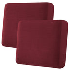 H.VERSAILTEX Super Stretch Individual Seat Cushion Covers Sofa Covers Couch Cushion Covers Slipcover Sets Thick Jacquard Textured Twill Fabric (2 Piece Large Sofa Cushion Covers, Burgundy Red)