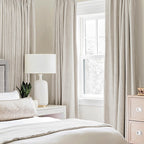 MIULEE 100% Blackout Linen Curtains for Bedroom 52x84 Inches Birch