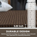 KOZYFLY Extra Long Runners for Hallways 3x18 ft Washable Kitchen Runner Non Slip Rubber Backed Hallway Rug Cotton Entryway Runner Rug Floor Carpet for Indoor Hall, Kitchen, Stair, Reddish Brown/Coffee