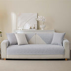 Soft Waterproof Chenille Cover Washable, Non Slip Sectional Sofa Covers for 3 Cushion Couch Sofa L Sharped Sofa Slipcover for Pets, Furniture Protector (1 PCS 36"x94" Light Grey)