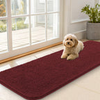 OLANLY Dog Door Mat for Muddy Paws 59x20, Super Absorbent Chenille Mud Mat