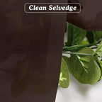 OVZME Elegant Voile Panels - Solid Color Sheer 96" Length Window Curtains, Chocolate, 2 Panels=84" W