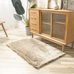 Ashler faux fur rug, Fluffy Shaggy Area Rug Ultra Soft 2.2 x 4 Feet Rectangle Fur Rug, Beige Fuzzy Rug Machine Washable Shag Rug, Nursery Decor Throw Rugs for Bedroom, kids room, Living Room
