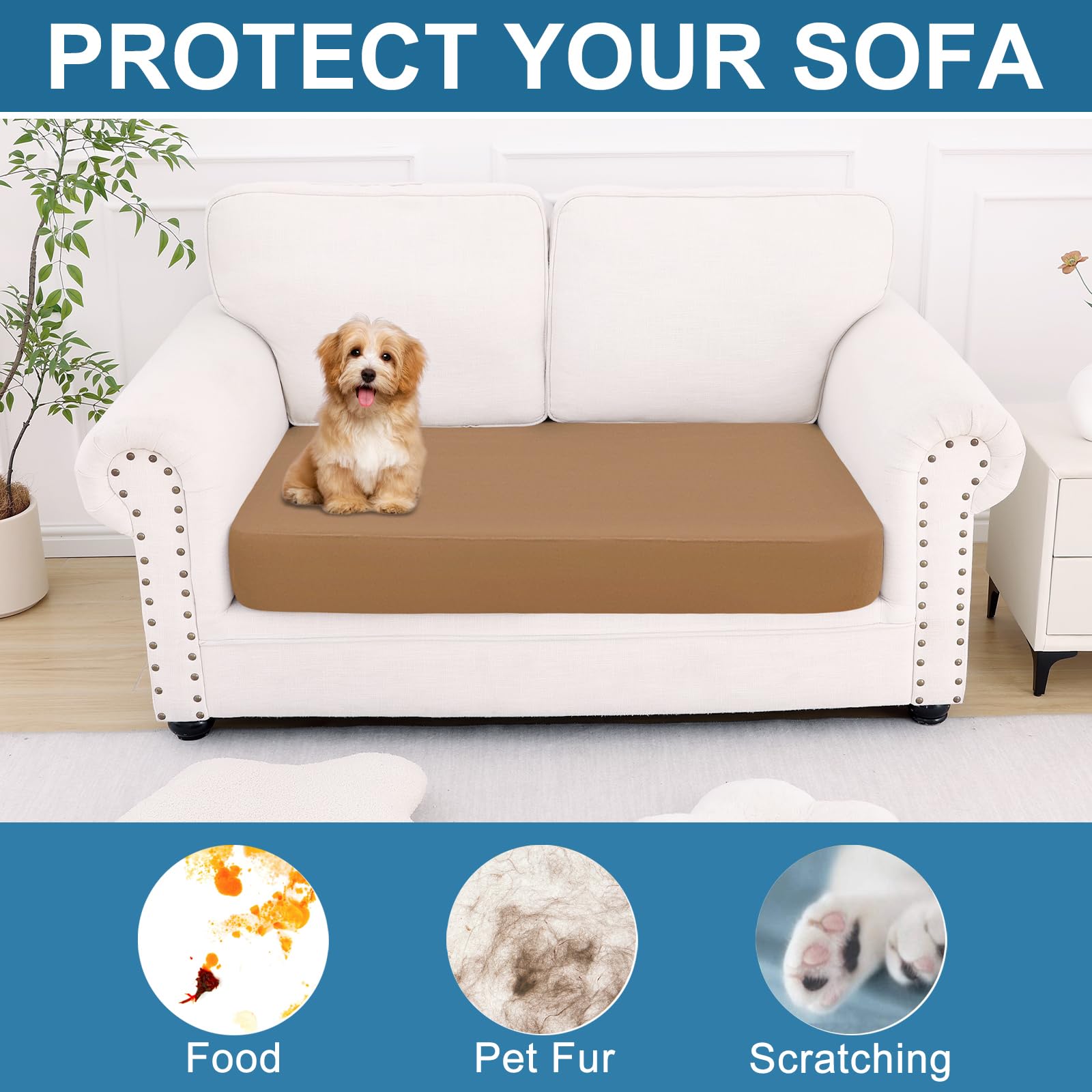 Smiry Couch Cushion Covers, Stretch Couch Covers for Sofa