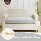 Couch Cushion Covers for Sofa Couch Covers Wear-Resistant Universal Sofa Cover Washable Stretch for Sectional Slipcovers (Texture-Light Gray,Large Double Seat Cover)