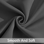 Yakamok Room Darkening Curtains 52x84 inch Length Charcoal Grey-Living Room