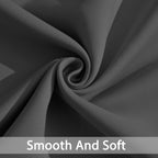 Yakamok Blackout Curtains 38x84 inch Charcoal Grey Thermal Drapes-Bedroom