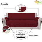 Easy-Going Reversible Couch Cover, Small Chair, Christmas Red/Ivory