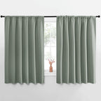 NICETOWN Blackout Curtains for Bedroom, Blackout Curtain Panels, Greyish Green, 1 Pair, 70 by 63-inch, Window Treatment Energy Saving Thermal Insulated Solid Rod Pocket Blackout Drapes/Draperies