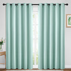Yakamok Blackout Curtains Room Darkening Thermal Insulated Window Panels,Solid Grommet Top Drapes for Bedroom/Living Room(70Wx84L, Aqua, 2 Panels)