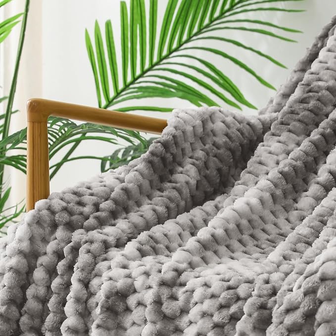 Exclusivo Mezcla 3D Fleece Twin Size Blanket for Bed, Tie-dye Grey