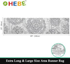 HEBE Hallway Runner Rug 2'x8' Washable Vintage Distressed Area Rugs Non Slip Laundry Rug Runner Boho Floor Carpet Runners for Hallways Entryway Laundry Room Kitchen Bathroom,Grey