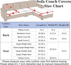 VFUX Soothing Home Sofa Covers, Sofa Hero Covers, Wear-Resistant Universal Couch Covers Washable Stretch Sectional Couch Cushion Covers (Orange,Back Cover L)