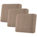 H.VERSAILTEX Super Stretch Individual Seat Cushion Covers Sofa Covers Couch Covers Slipcover Sets Thick Jacquard Textured Twill Fabric (3 Piece XL Sofa Cushion Covers, Macchiato)