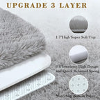 8x10 Area Rugs for Living Room Bedroom Rug, Large Shaggy Soft Plush Furry Bedside Rug, Area Rugs for Home Decor (Light Grey, 8x10 Feet)