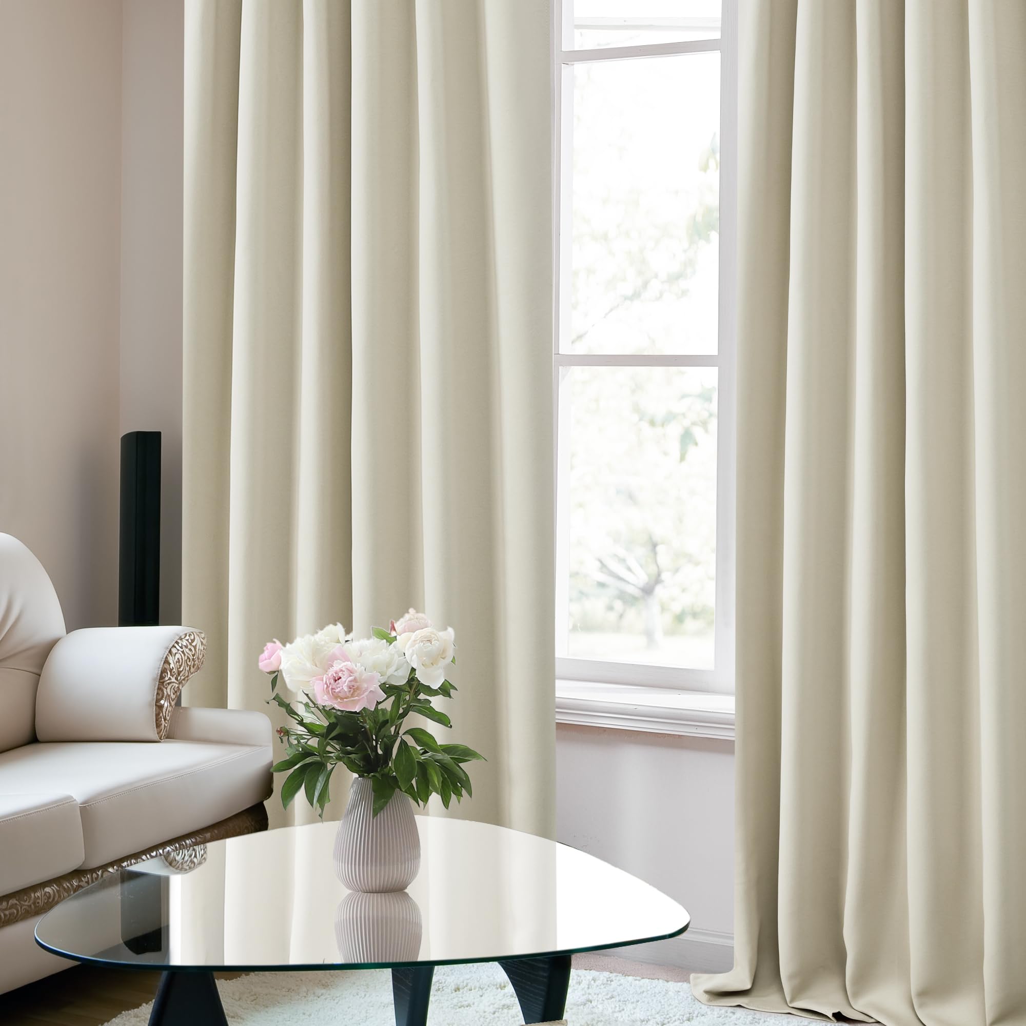 Deconovo Blackout Curtains for Bedroom, Living Room Curtains 54 Inches Long