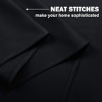 NICETOWN Black Small Window Curtains - Thermal Insulated Home Decor Blackout Grommet Halloween Curtains Drapes for Cafe, Kitchen, Laundry (42W by 36L 1.2 inches Header, Black, 2 Pieces)