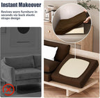 8Pcs Stretch Patio Cushion Covers, Outdoor Couch & Sofa Replacement Slipcovers for Patio Furniture Cushion Covers, Washable Reusable Furniture Protector